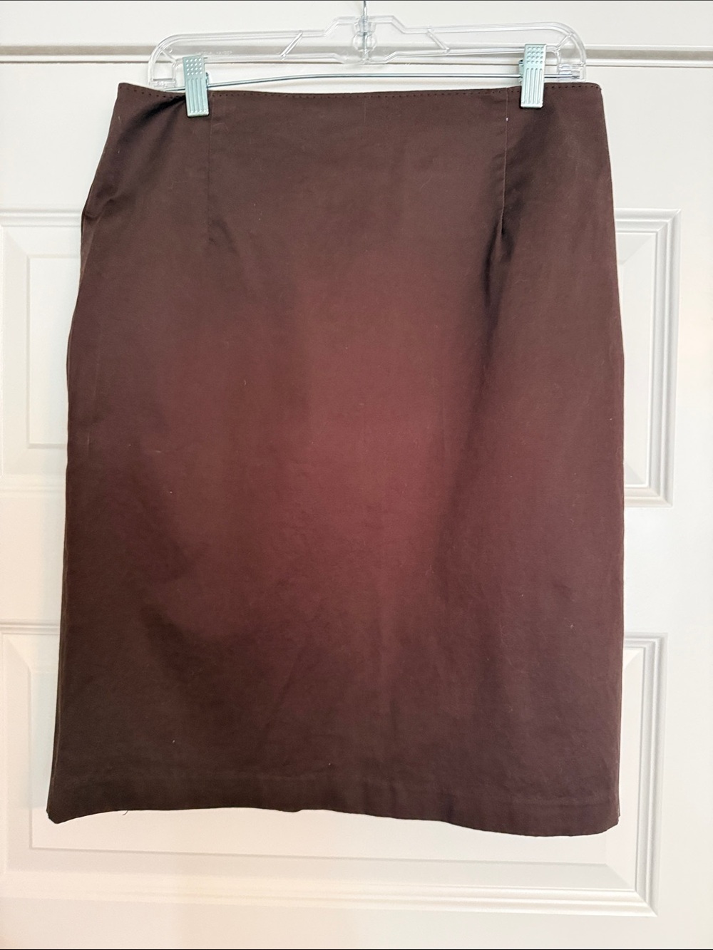 Kenar| Women’s Classic Brown Pencil Skirt with Double Slits in Back